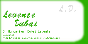 levente dubai business card